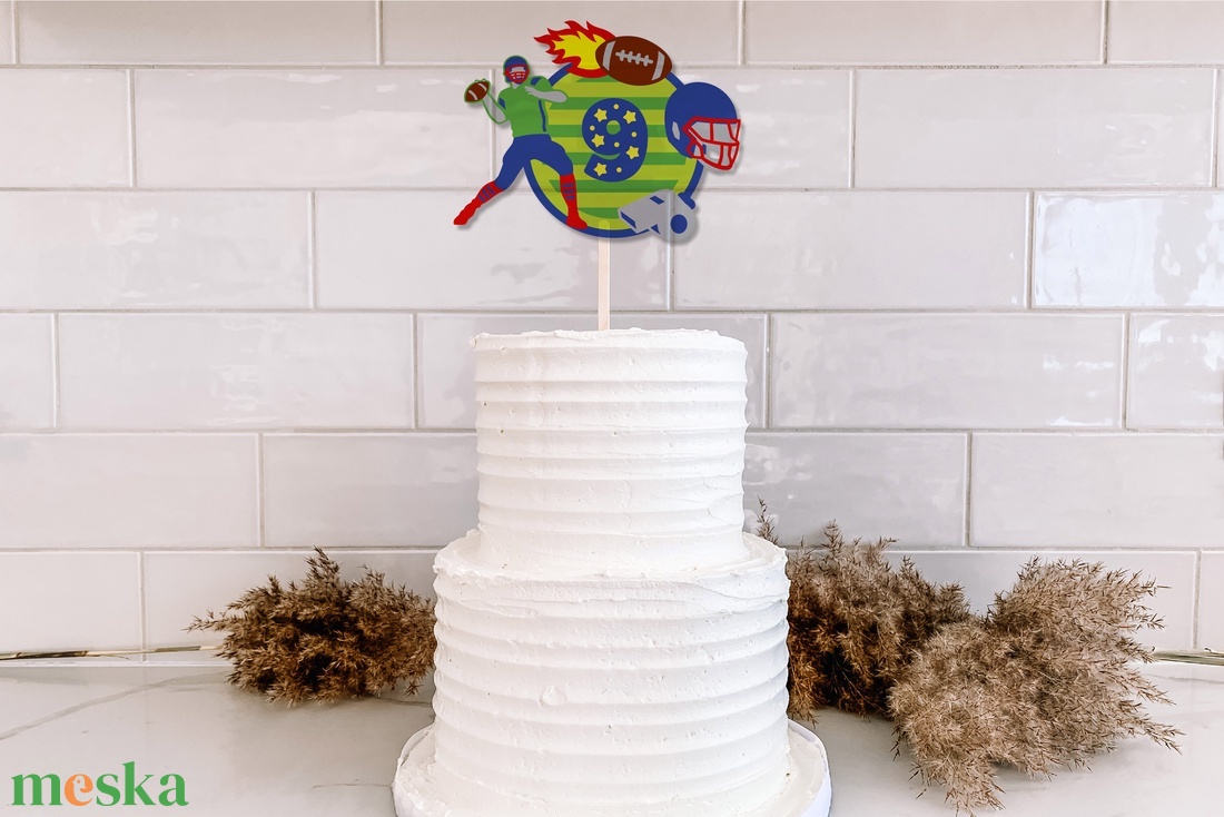 Amerikai focis, számos torta beszúró, színes topper, fából - otthon & életmód - konyhafelszerelés, tálalás - sütés, főzés - sütidísz - Meska.hu