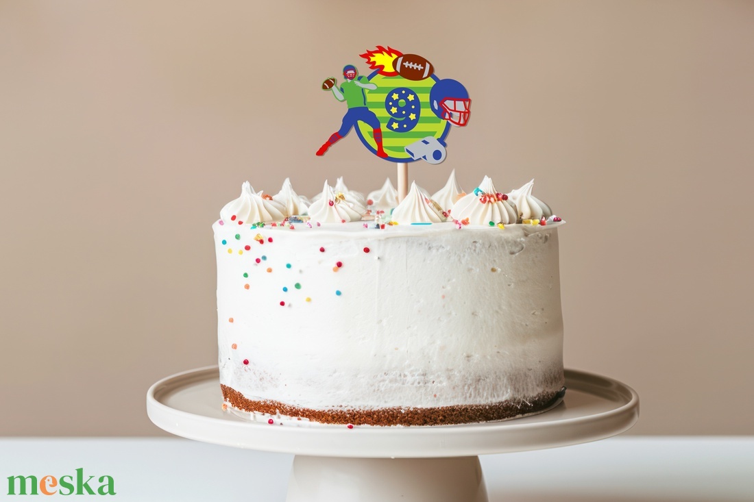 Amerikai focis, számos torta beszúró, színes topper, fából - otthon & életmód - konyhafelszerelés, tálalás - sütés, főzés - sütidísz - Meska.hu