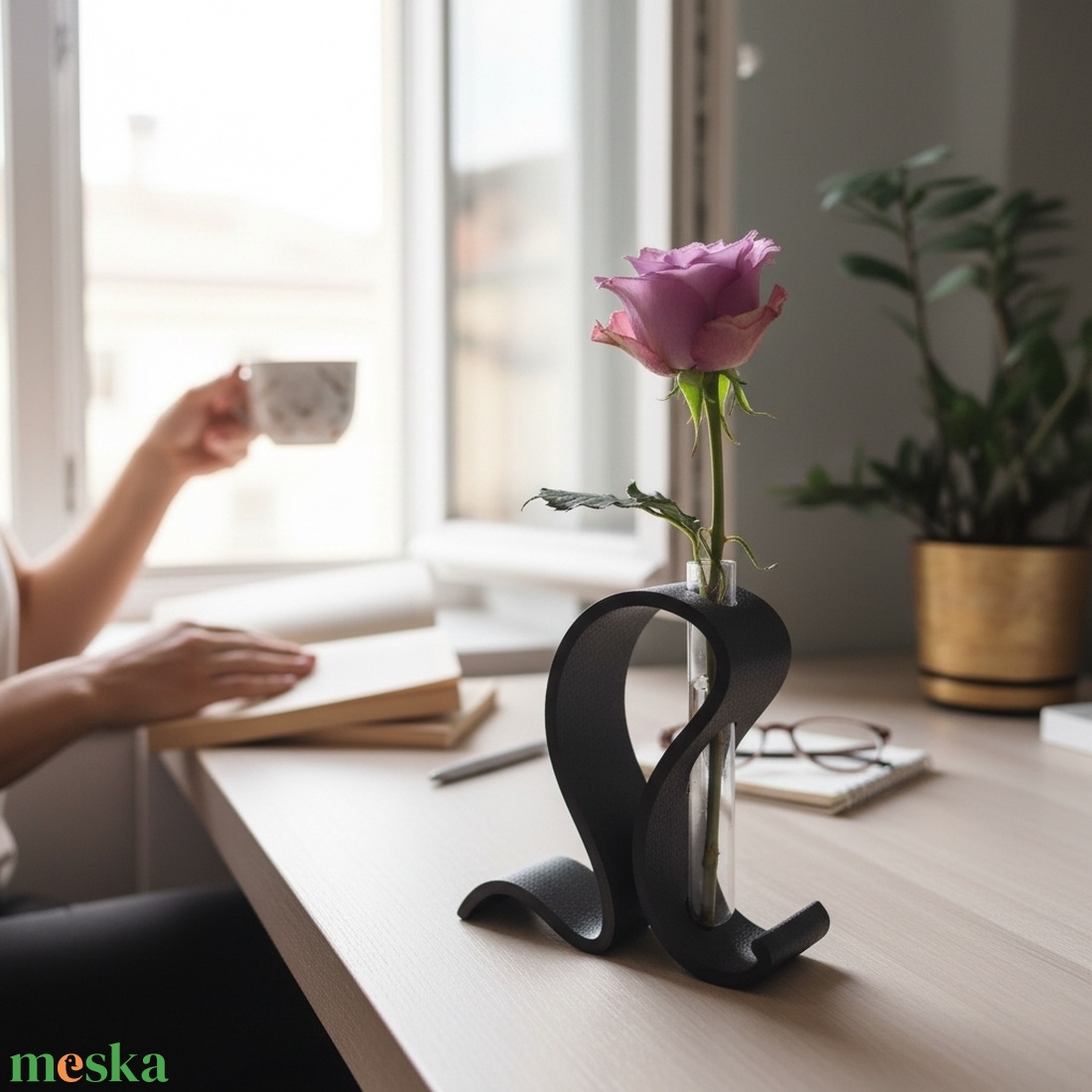 Designer váza, kémcsővel - otthon & életmód - virágdekoráció - virágtartó - váza - Meska.hu