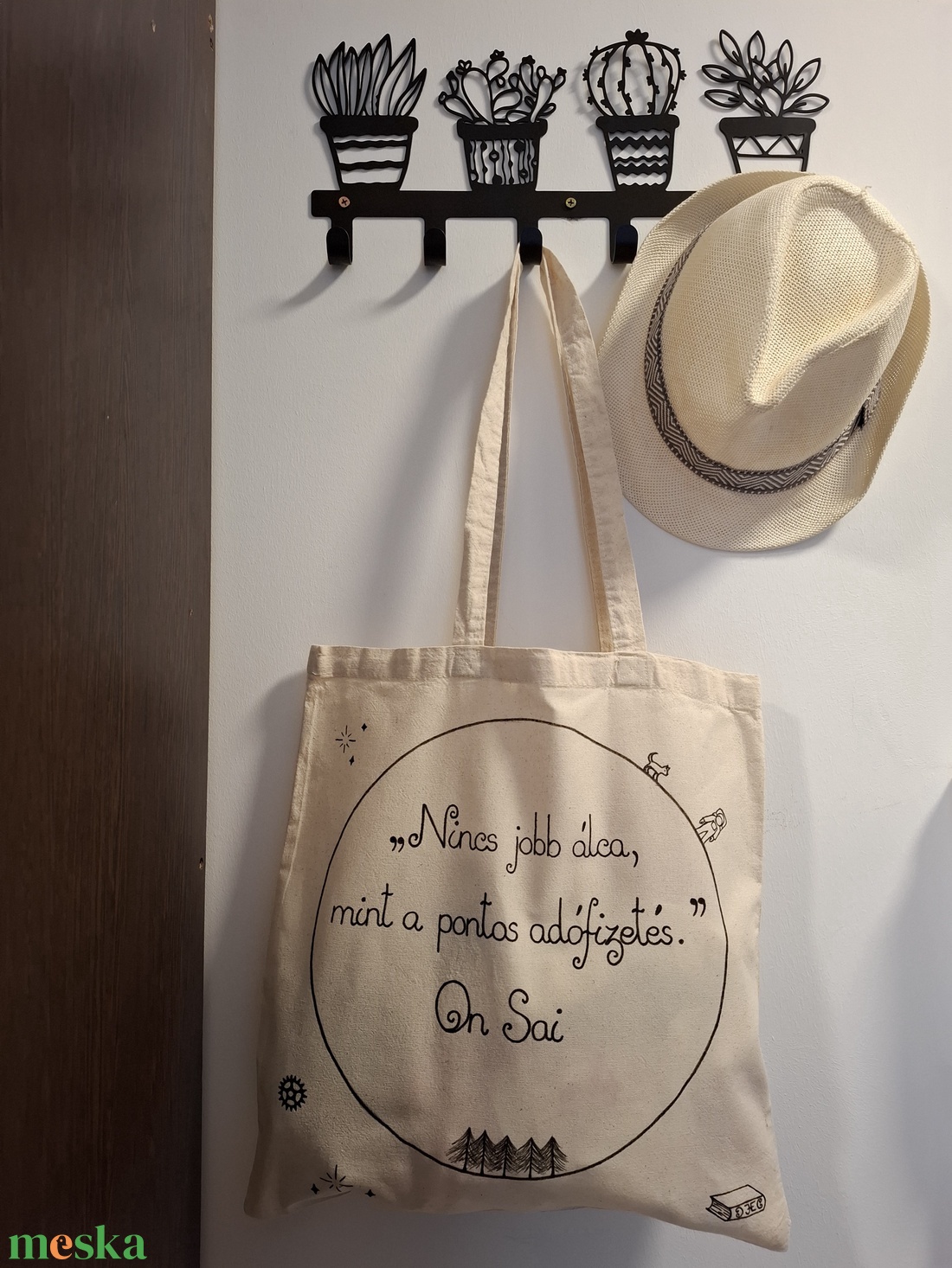 On Sai Scar idézetes hosszúfülű vászontáska - táska & tok - bevásárlás & shopper táska - shopper, textiltáska, szatyor - Meska.hu On Sai Scar idézetes hosszúfülű vászontáska - táska & tok - bevásárlás & shopper táska - shopper, textiltáska, szatyor - Meska.hu
