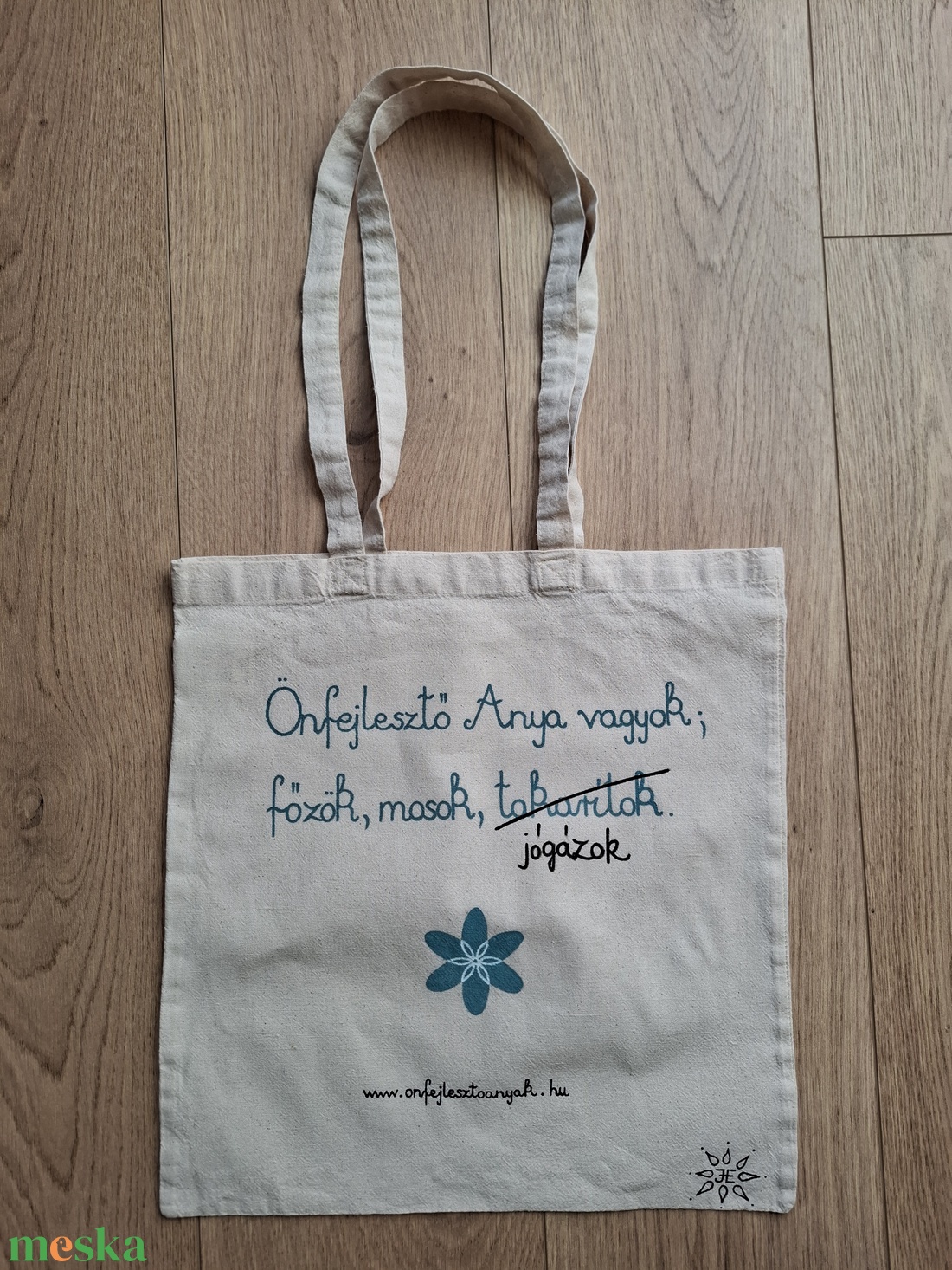 Önfejlesztő Anya vászontáska - táska & tok - bevásárlás & shopper táska - shopper, textiltáska, szatyor - Meska.hu