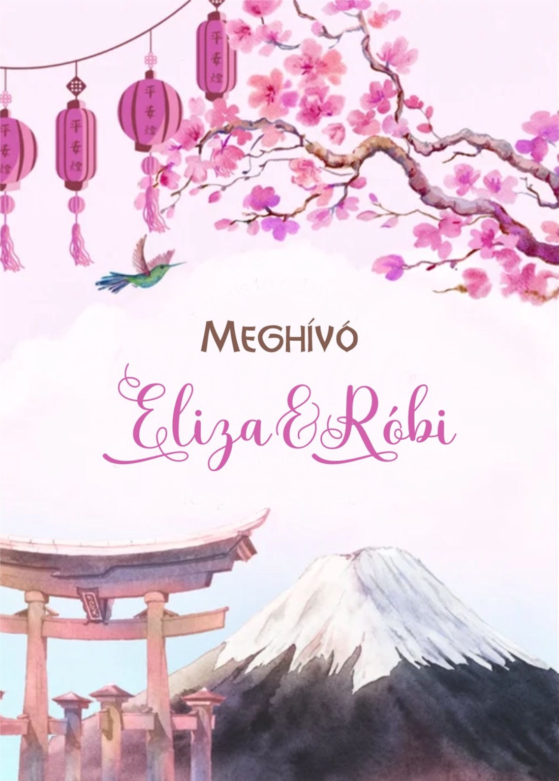 Esküvői meghívó japán többféle mintával - esküvő - meghívó & kártya - meghívó - Meska.hu