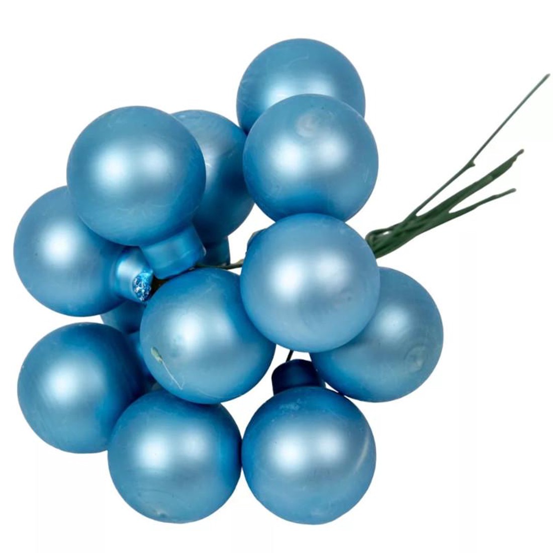 Üveggömb pick 2,5 cm - jég kék - matt 12 db - kellékek & szerszámok - dekorációs kellékek - üveggömb pick - Meska.hu