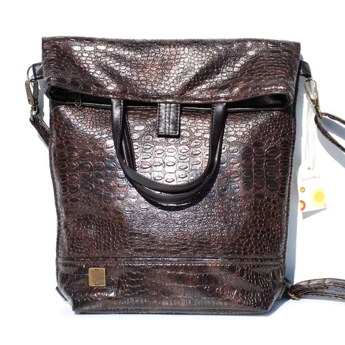 SuziartBag Barna krokodil 3in1 hátizsák - táska & tok - kézitáska & válltáska - válltáska - Meska.hu SuziartBag Barna krokodil 3in1 hátizsák - táska & tok - kézitáska & válltáska - válltáska - Meska.hu