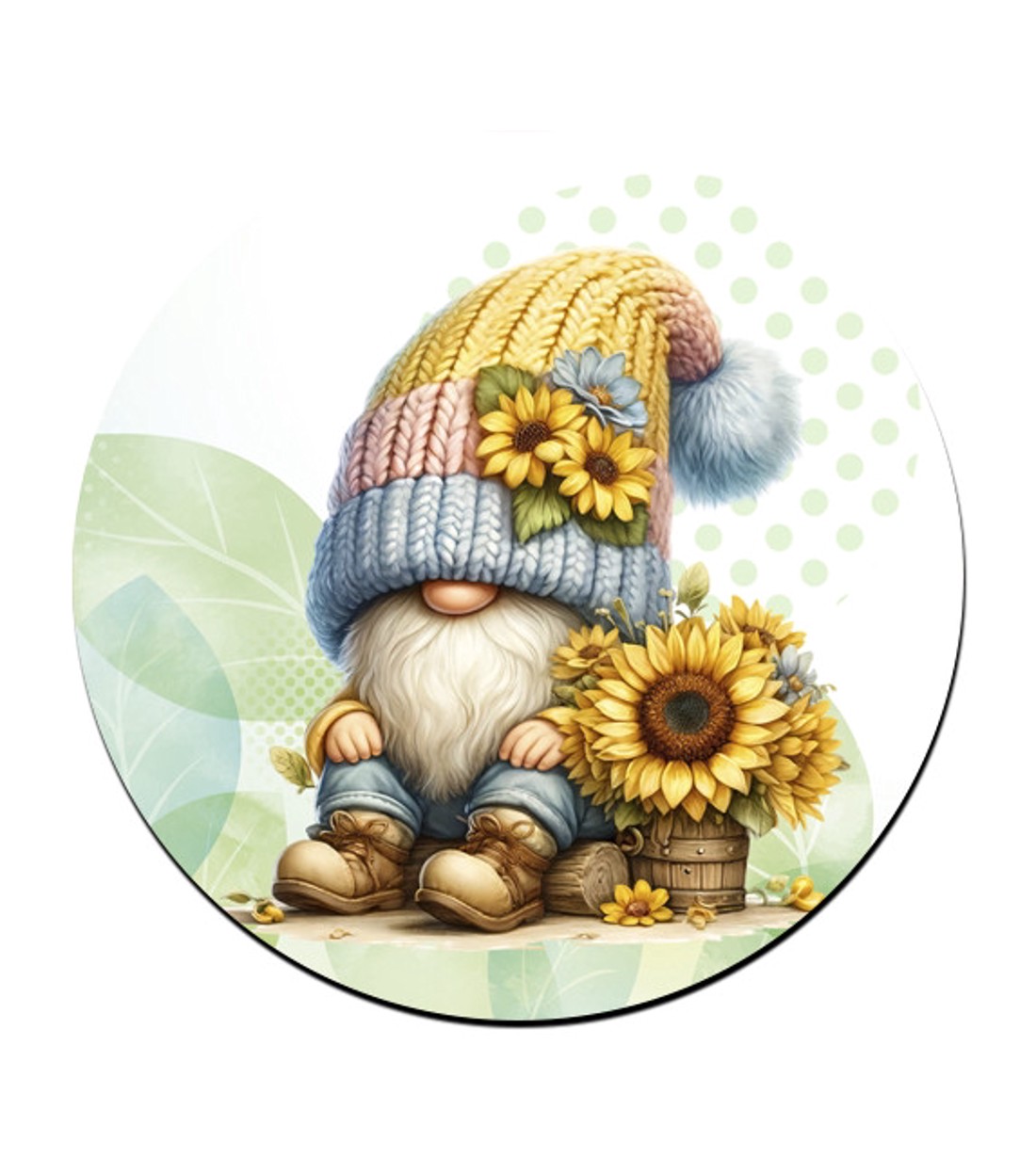 Kedves kis napraforgós manó mintás bögre alátét -  - Meska.hu