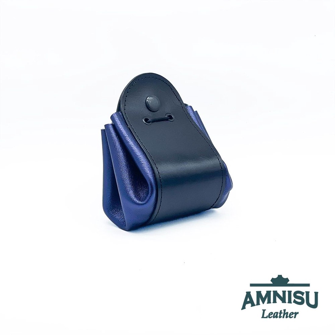 Fekete - metál sötétkék bőr 2in1 szütyő és kockatálca M8031-6012 - játék & sport - szerepjáték - Meska.hu