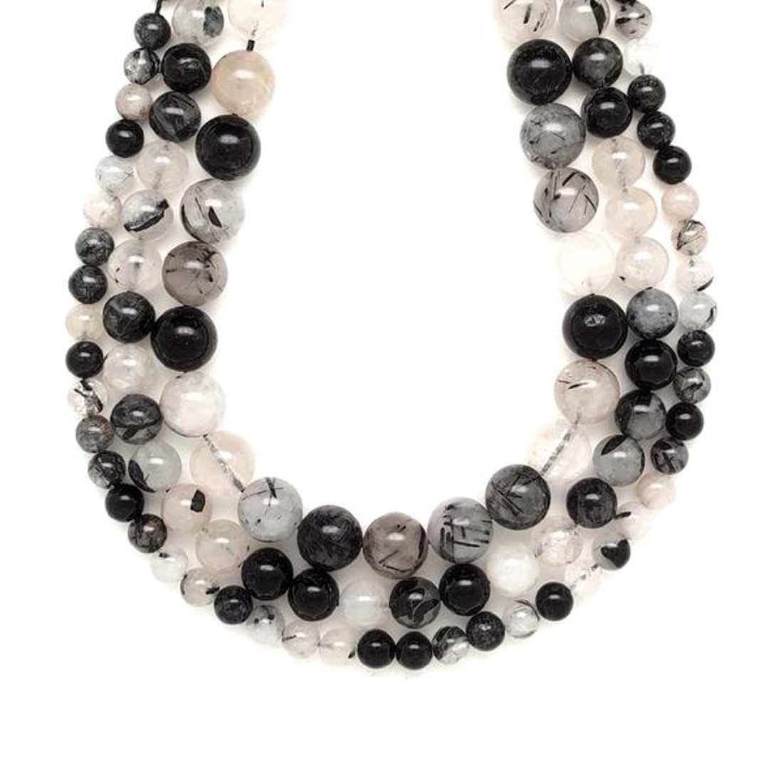 Turmalinkvarc golyó 8mm � ékszerkészítő alapanyag (füzér) - kellékek & szerszámok - ásvány alapanyag - ásványfüzér - Meska.hu