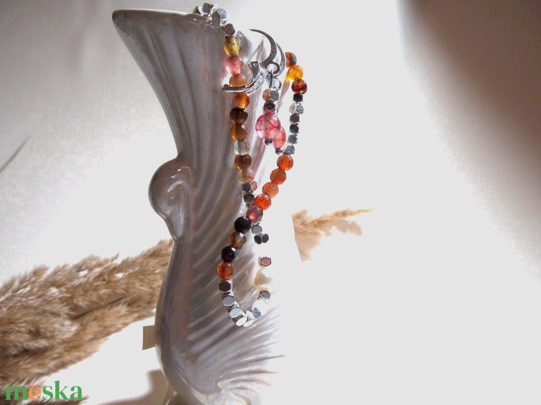 Minimalista Achát Hematit  ékszerszett természetes kövekből  tökéletes ajándék - ékszer - ékszerszett - Meska.hu