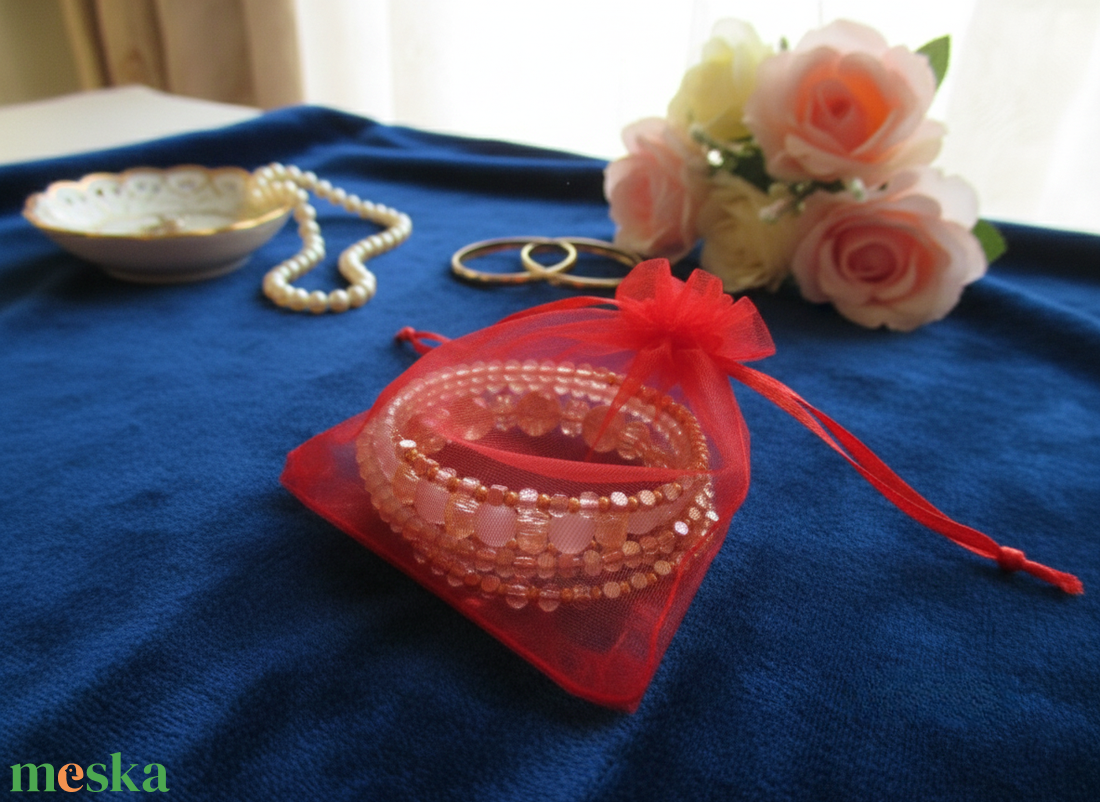 Pasztell Álom Ásvány ékszer Rózsakvarc és Achát Ásvány karkötő Alaktartó karkötő valódi kövekkel - ékszer - karkötő - ásványkarkötő - Meska.hu