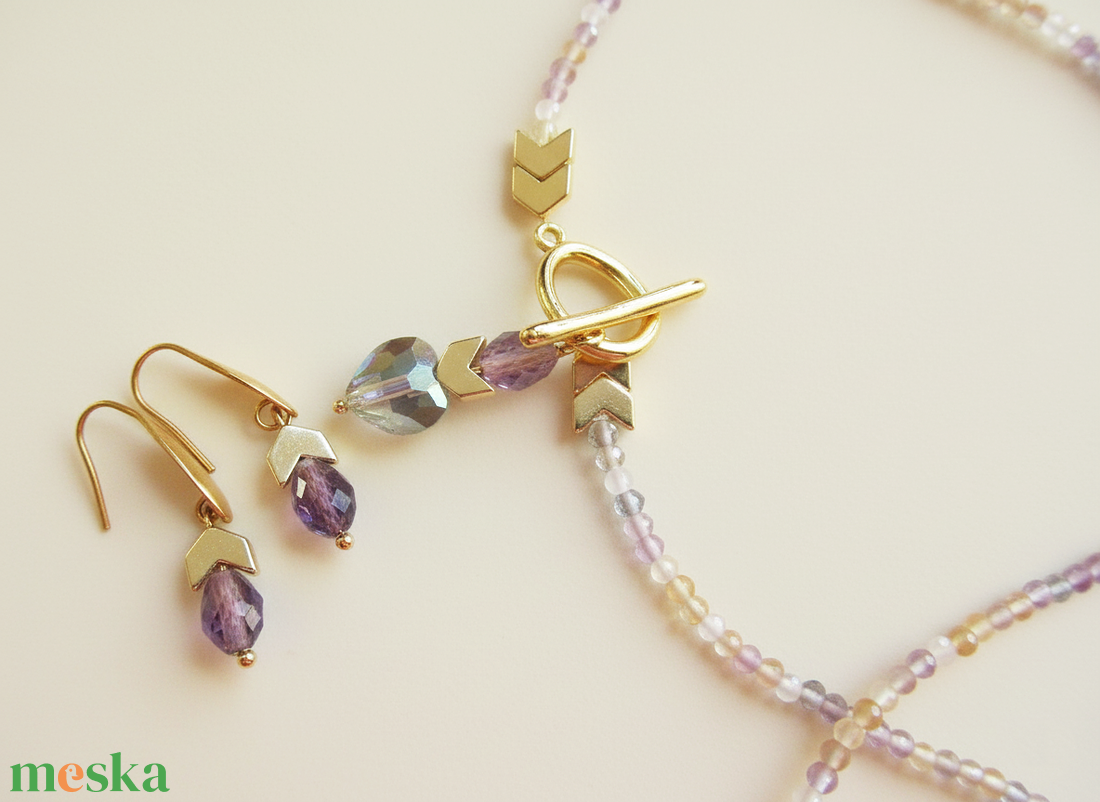 Lélekegyensúly � Különleges Fluorit és Hematit Ékszerek Ajándék Dísztasakban - ékszer - ékszerszett - Meska.hu