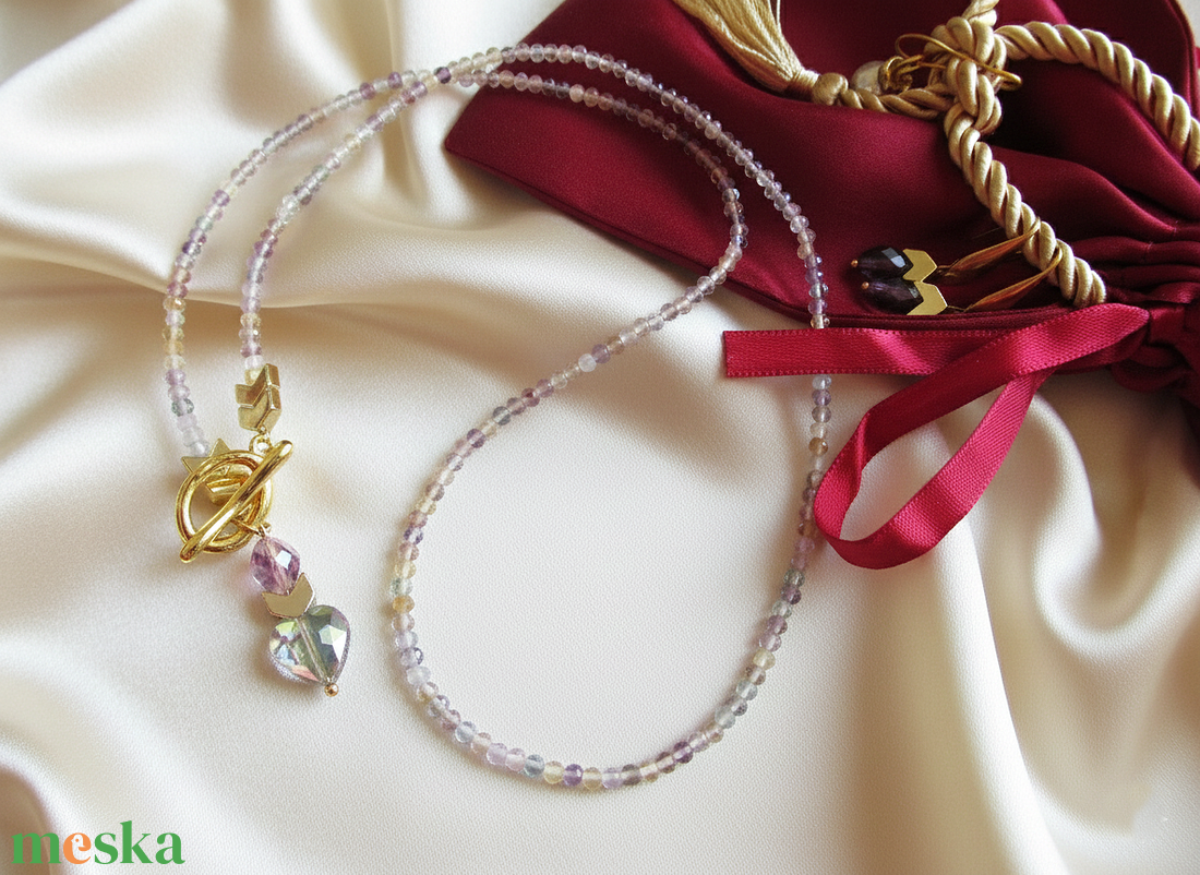 Lélekegyensúly � Különleges Fluorit és Hematit Ékszerek Ajándék Dísztasakban - ékszer - ékszerszett - Meska.hu