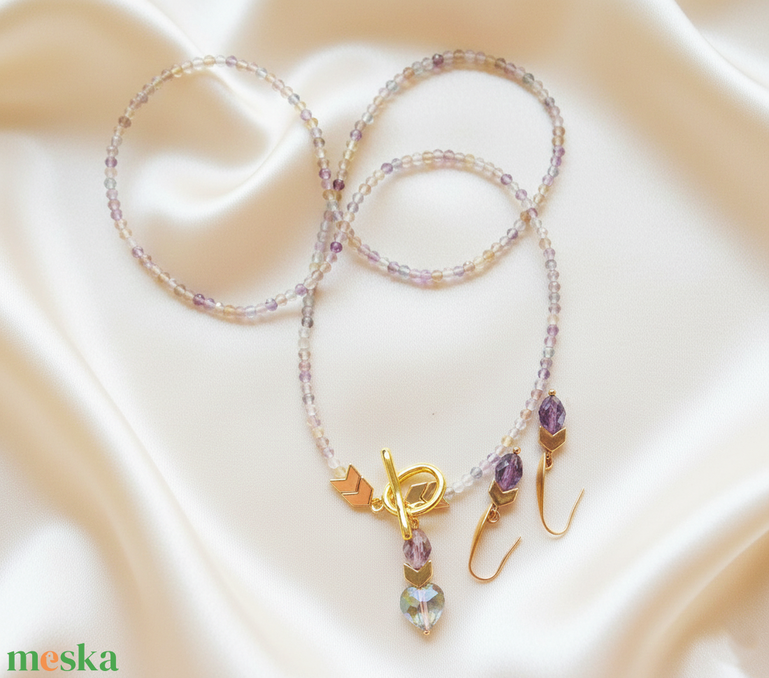 Lélekegyensúly � Különleges Fluorit és Hematit Ékszerek Ajándék Dísztasakban - ékszer - ékszerszett - Meska.hu