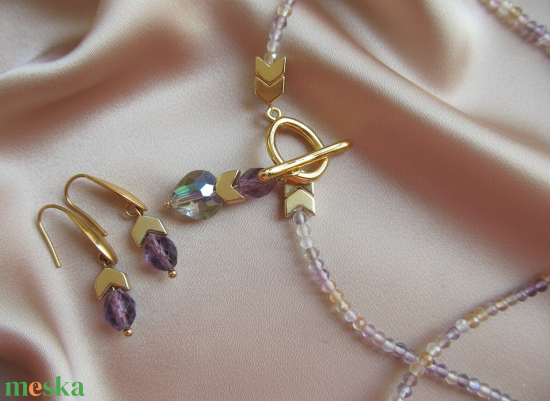 Lélekegyensúly � Különleges Fluorit és Hematit Ékszerek Ajándék Dísztasakban - ékszer - ékszerszett - Meska.hu