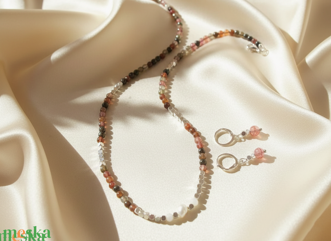 Minimalista Achát Hematit  ékszerszett természetes kövekből � tökéletes ajándék - ékszer - ékszerszett - Meska.hu