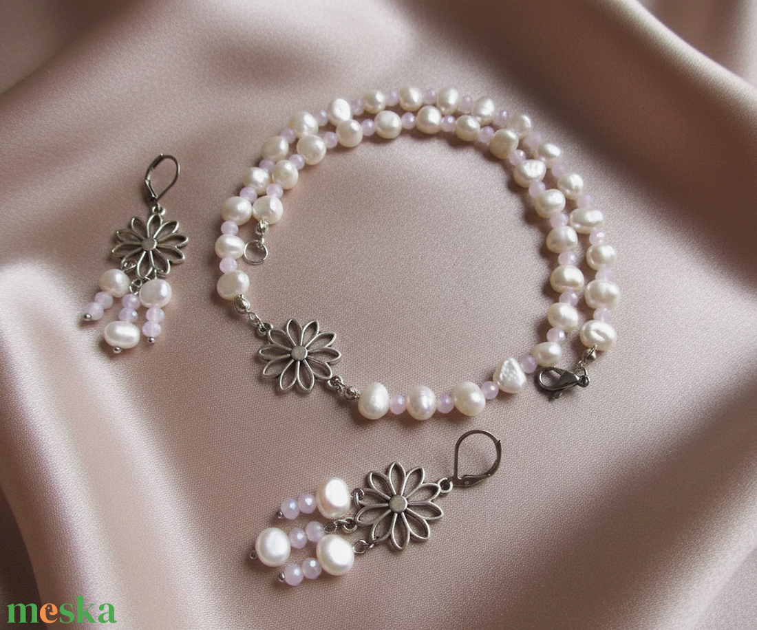 Vintage Álom � Kézzel Készült Virágos Ékszerkompozíció - ékszer - ékszerszett - Meska.hu