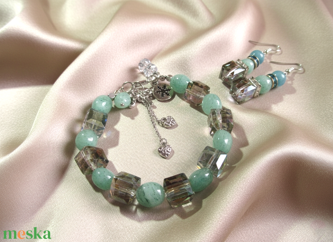 Zöld Aventurin Energiája � Rozsdamentes Acél Ékszer Szett � Ajándék, Ami Örökké Tart - ékszer - ékszerszett - Meska.hu