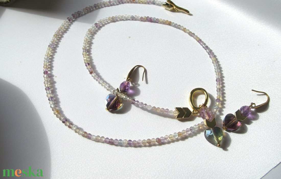 Lélekegyensúly � Különleges Fluorit és Hematit Ékszerek Ajándék Dísztasakban - ékszer - ékszerszett - Meska.hu