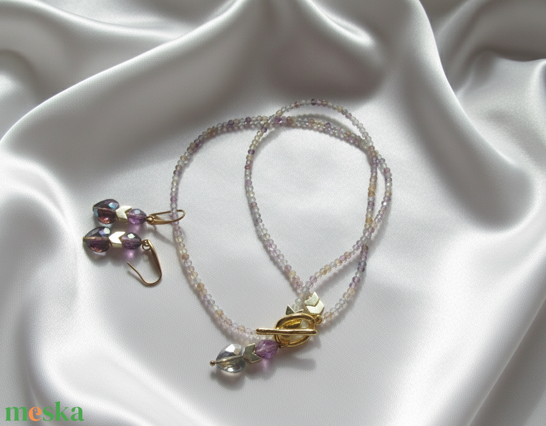 Lélekegyensúly � Különleges Fluorit és Hematit Ékszerek Ajándék Dísztasakban - ékszer - ékszerszett - Meska.hu