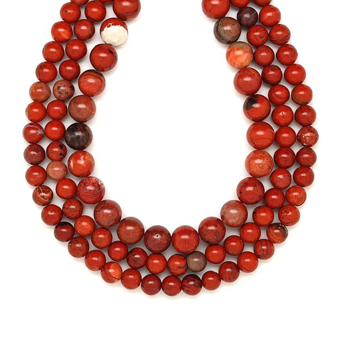 Jáspis vörös szivárvány golyó 6-7mm  ékszerkészítő alapanyag (füzér) - kellékek & szerszámok - ásvány alapanyag - ásványfüzér - Meska.hu