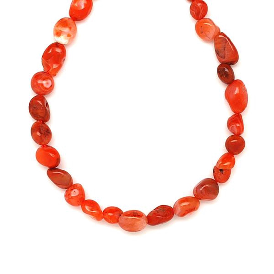 Karneol sávos pebble 6-8mm  ékszerkészítő alapanyag (füzér) - kellékek & szerszámok - ásvány alapanyag - ásványfüzér - Meska.hu