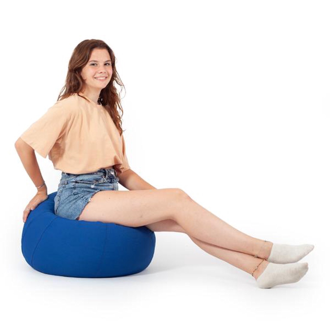 Kék Babzsák Puff - otthon & életmód - bútor - babzsák - babzsák puff - Meska.hu