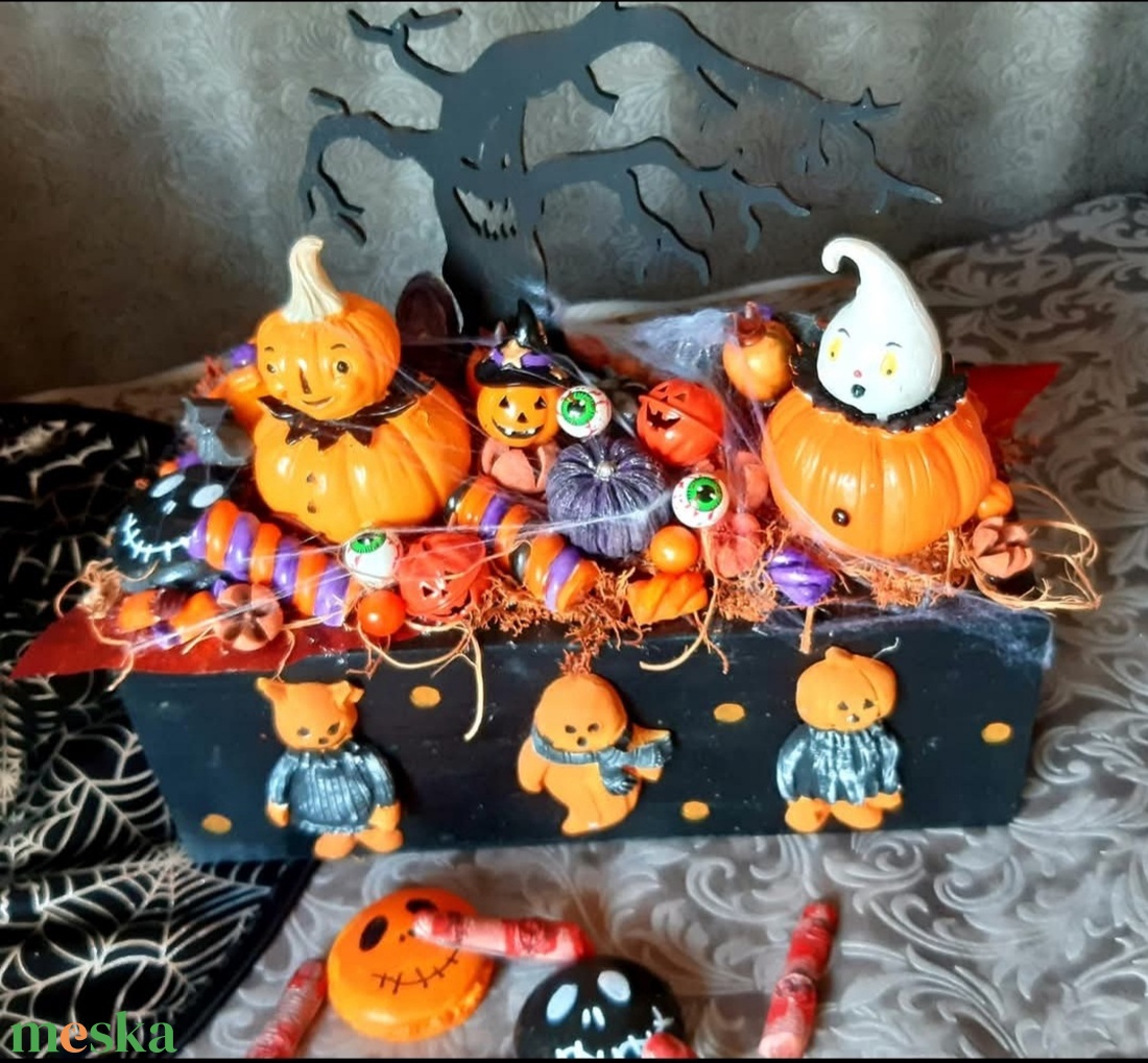 Trick or treat asztaldísz - otthon & életmód - dekoráció - halloween - halloweeni dekoráció - Meska.hu Trick or treat asztaldísz - otthon & életmód - dekoráció - halloween - halloweeni dekoráció - Meska.hu
