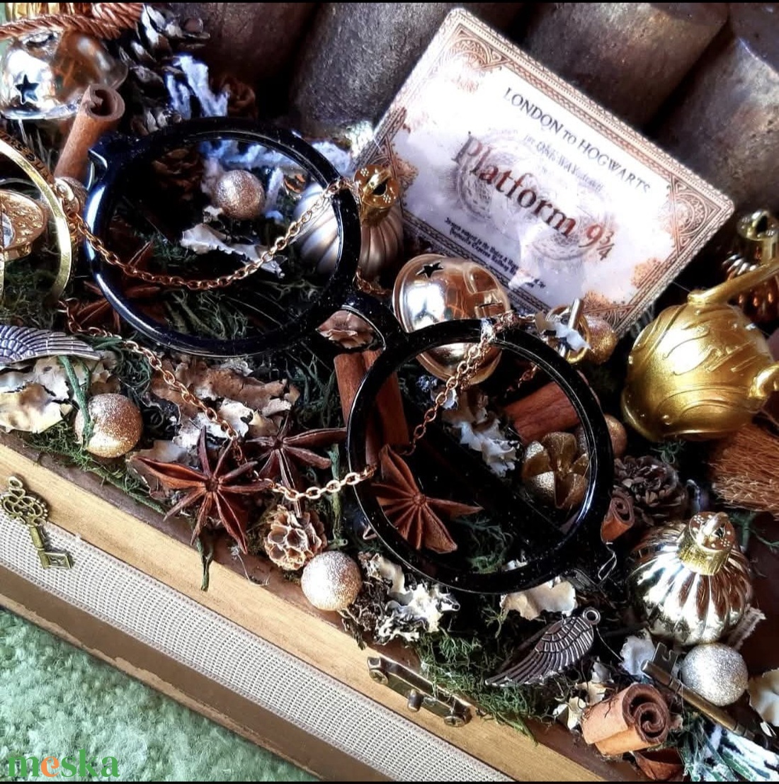 Harry Potter adventi ládika - karácsony - adventi díszek - adventi asztaldísz - Meska.hu
