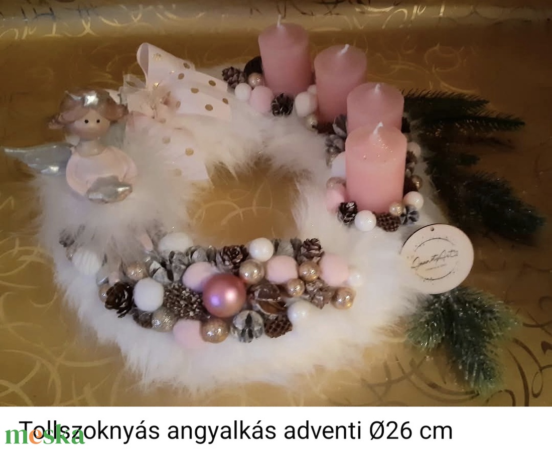 Pasztell adventi koszorú - karácsony - adventi díszek - adventi koszorú - Meska.hu
