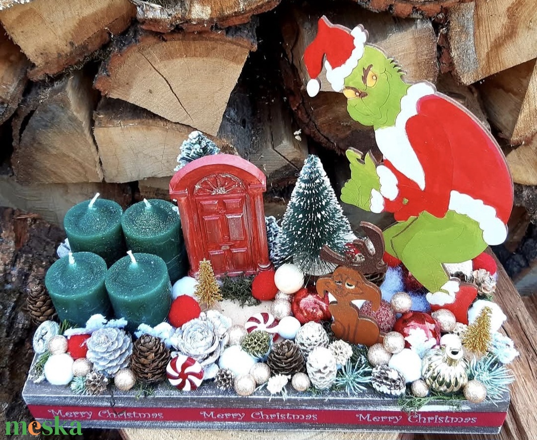 Grincses adventi - karácsony - adventi díszek - adventi asztaldísz - Meska.hu