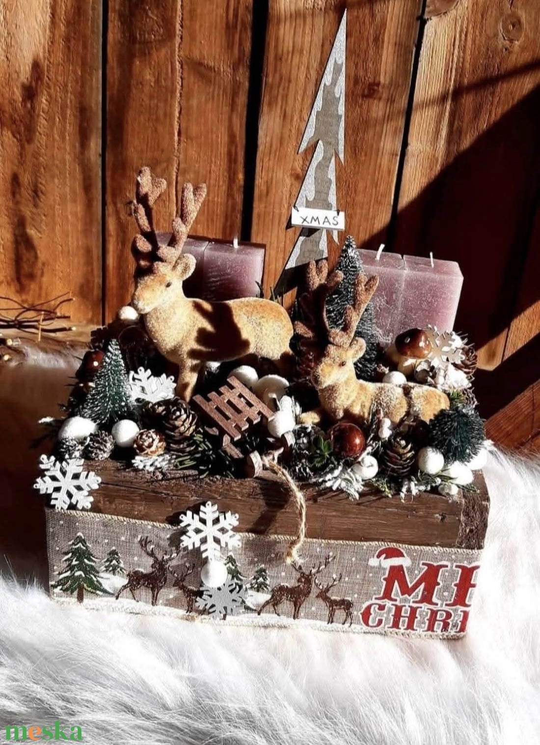 Erdei karácsony - karácsony - adventi díszek - adventi asztaldísz - Meska.hu