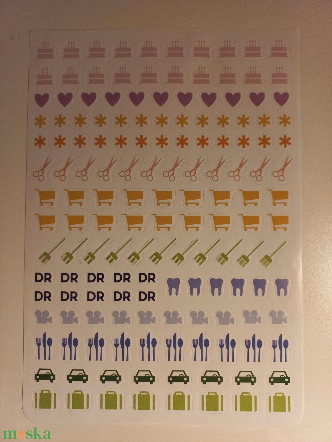 Matricacsomag határidőnaplóhoz - otthon & életmód - papír, írószer - matrica, matrica csomag - Meska.hu