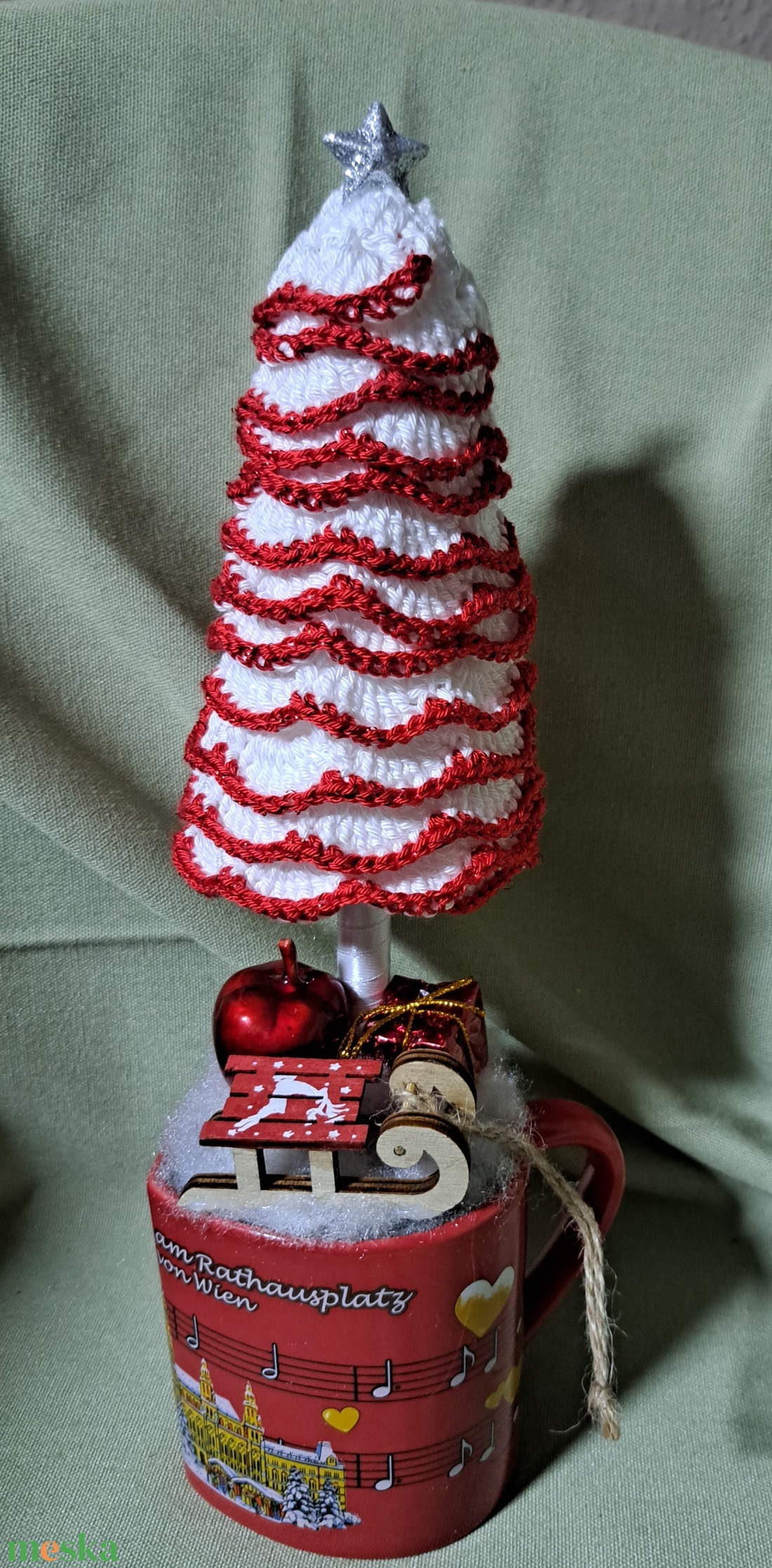 Karácsonyi asztaldísz - karácsony - karácsonyi lakásdekoráció - ünnepi asztaldekoráció - Meska.hu