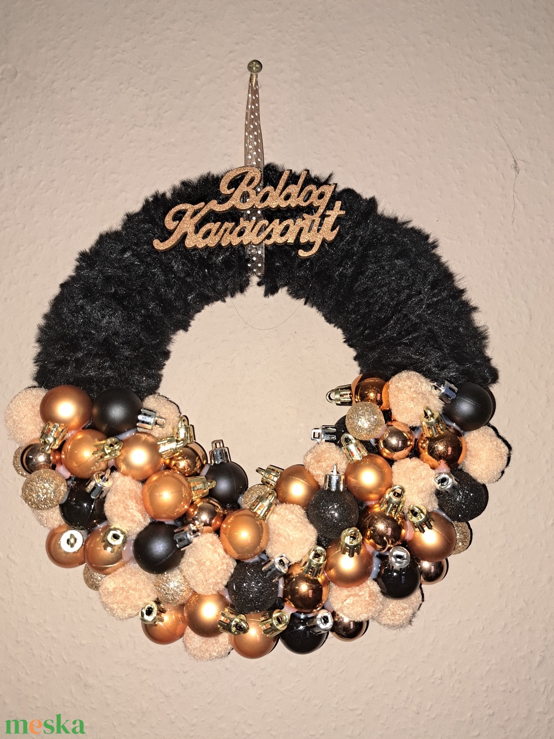 Karácsonyi kopogtató - karácsony - karácsonyi lakásdekoráció - karácsonyi ajtódíszek - Meska.hu