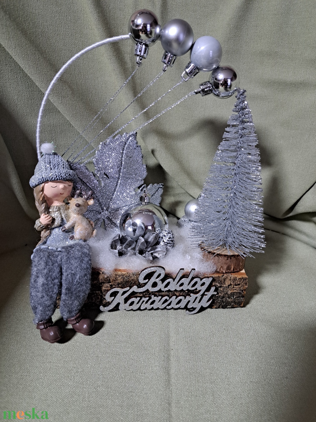 Karácsonyi asztaldísz - karácsony - karácsonyi lakásdekoráció - karácsonyi lakásdíszek - Meska.hu