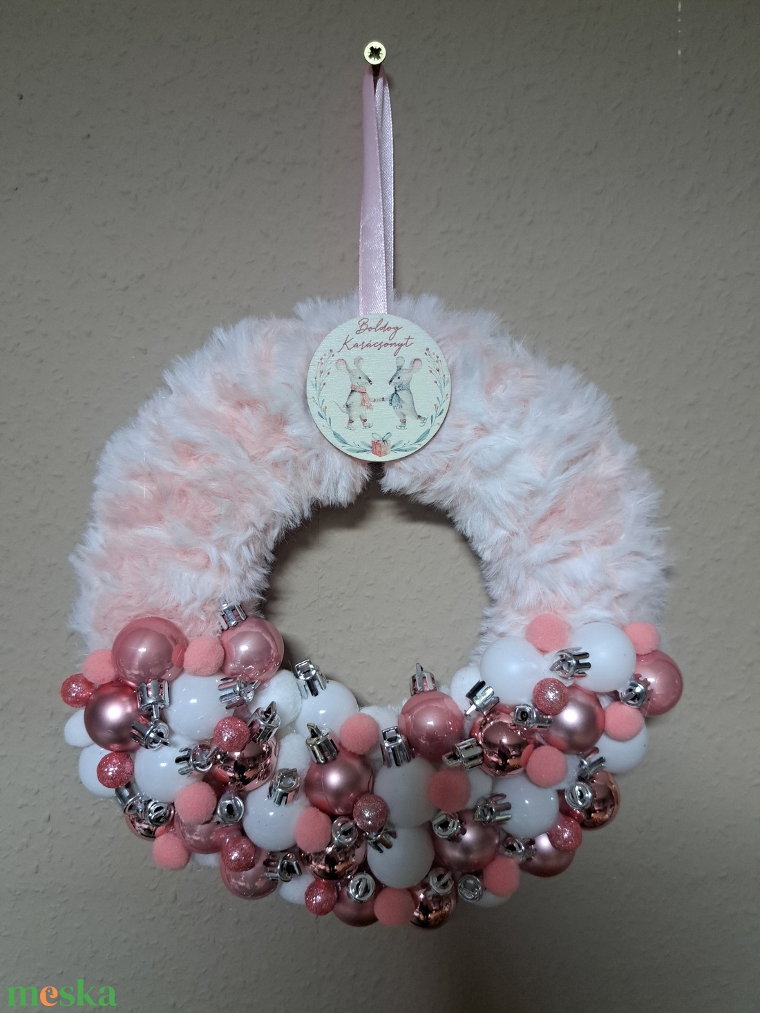 Karácsonyi kopogtató - karácsony - adventi díszek - adventi ajtódísz - Meska.hu