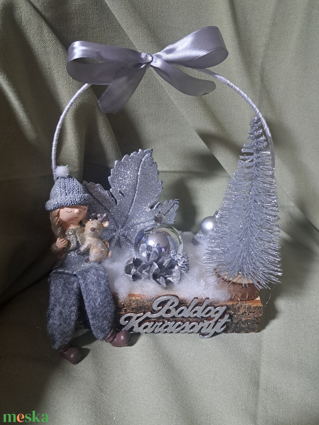 Karacsonyi asztaldísz - karácsony - adventi díszek - adventi asztaldísz - Meska.hu