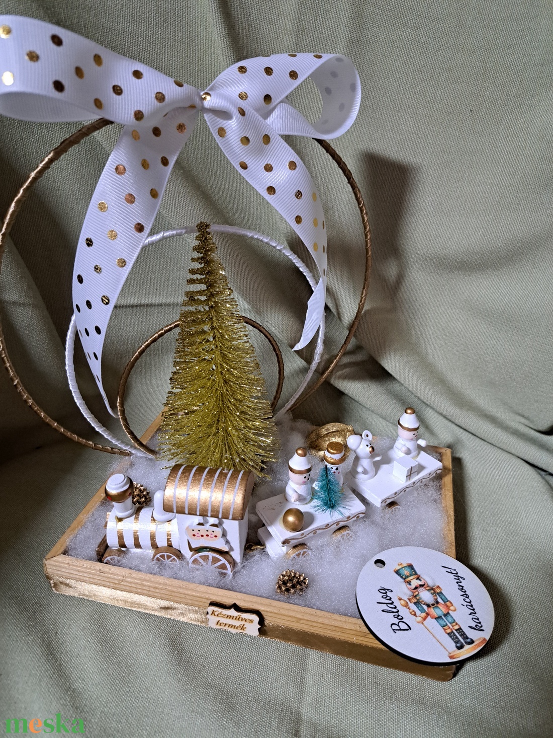 Karácsonyi asztaldísz - karácsony - adventi díszek - adventi asztaldísz - Meska.hu