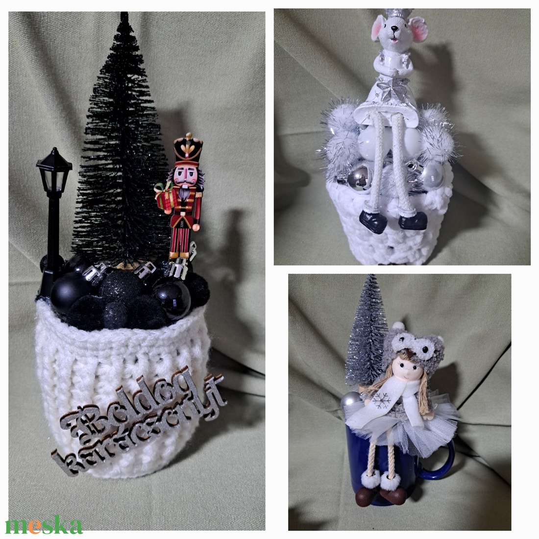 Bögrés asztaldíszek - esküvő - dekoráció - asztaldísz - Meska.hu