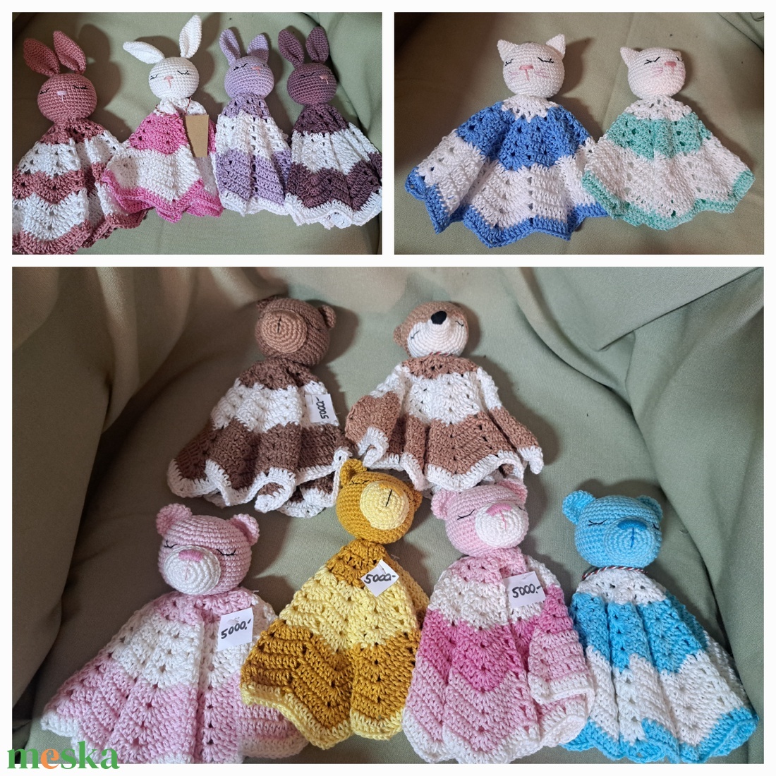 Horgolt szundikendő - baba - mama - baba játékok - szundikendő, alvóka - Meska.hu