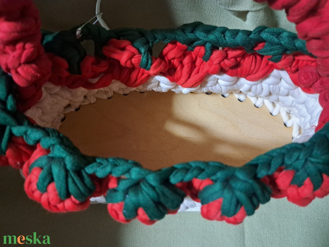 Epres horgolt kosár - otthon & életmód - tárolás & rendszerezés - tárolókosár - Meska.hu