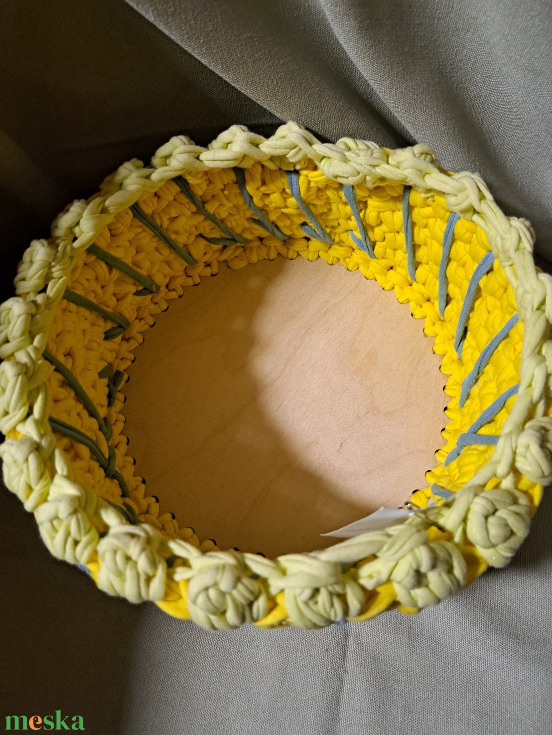 Horgolt kosár - otthon & életmód - tárolás & rendszerezés - tárolókosár - Meska.hu