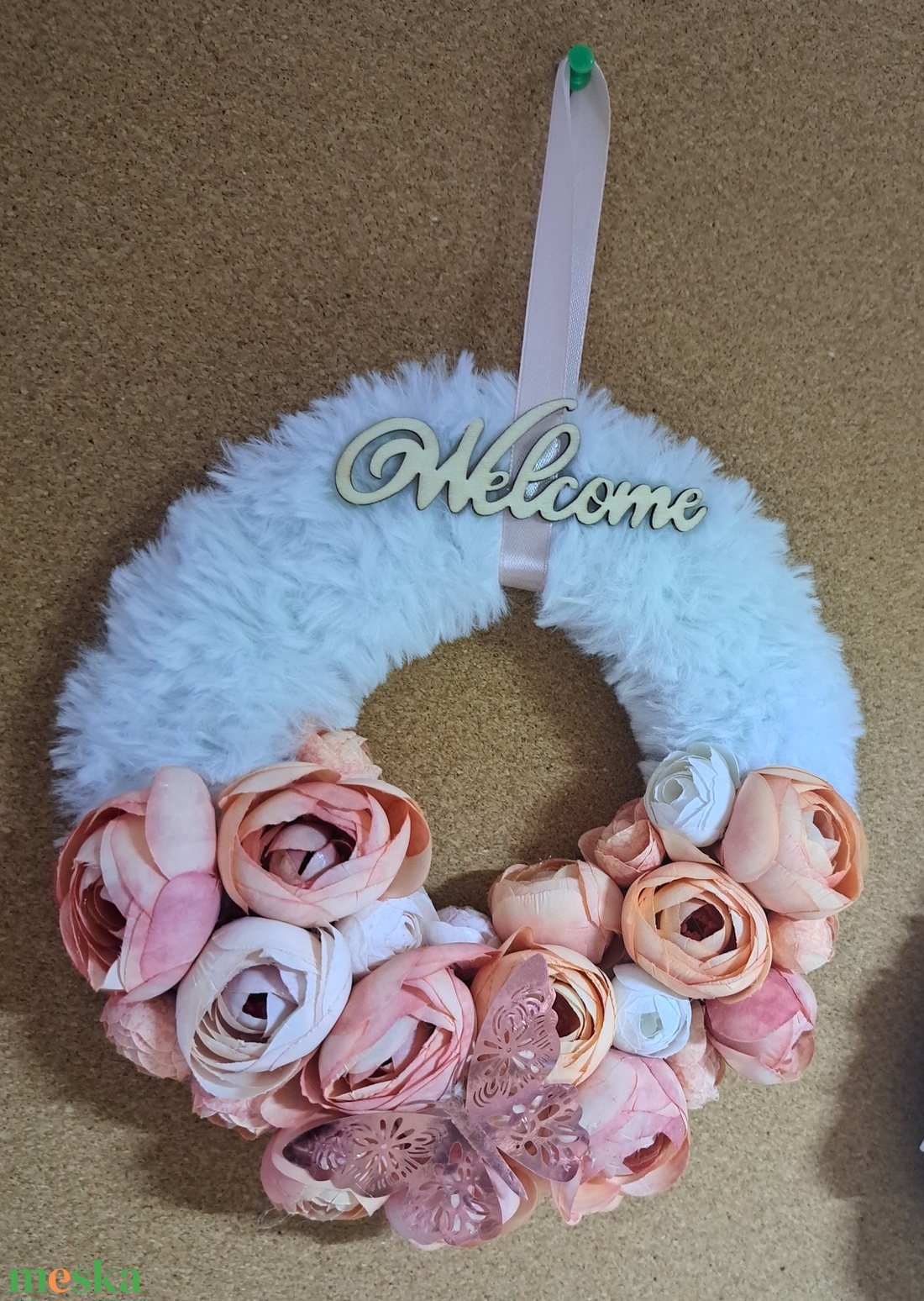 Tavaszi kopogtató - otthon & életmód - dekoráció - ajtó- és ablak dekoráció - ajtódísz & kopogtató - Meska.hu