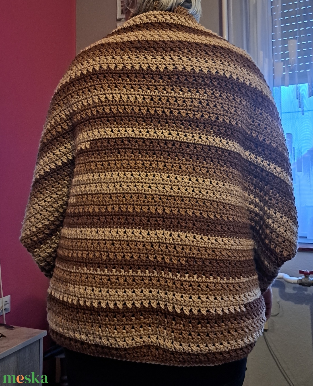 Horgolt kardigán - ruha & divat - női ruha - mellény - Meska.hu