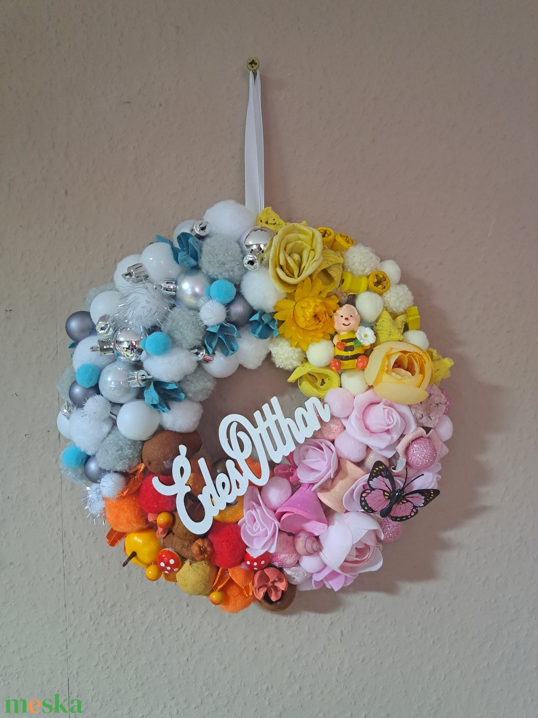 Kopogtató négy évszakos - otthon & életmód - dekoráció - ajtó- és ablak dekoráció - ajtódísz & kopogtató - Meska.hu