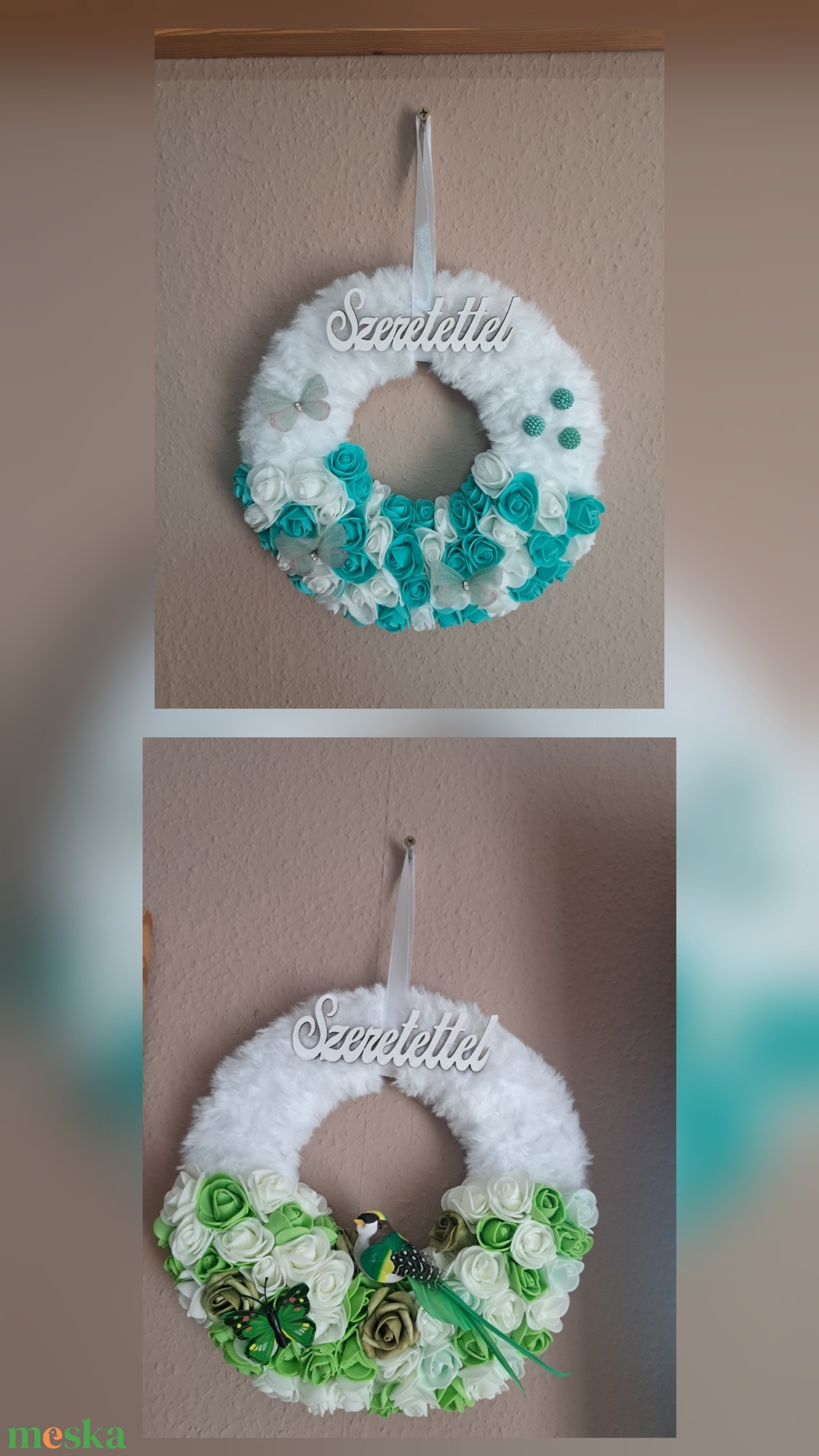 Tavaszi kopogtató - otthon & életmód - dekoráció - ajtó- és ablak dekoráció - ajtódísz & kopogtató - Meska.hu