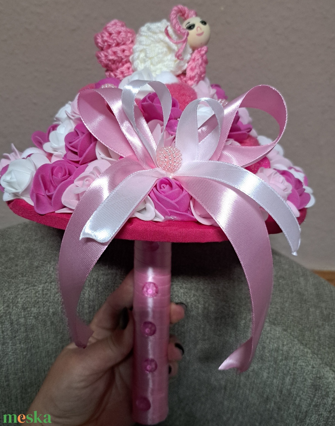 Kislány ballagási csokor - otthon & életmód - virágdekoráció - virágok - virágcsokor - Meska.hu