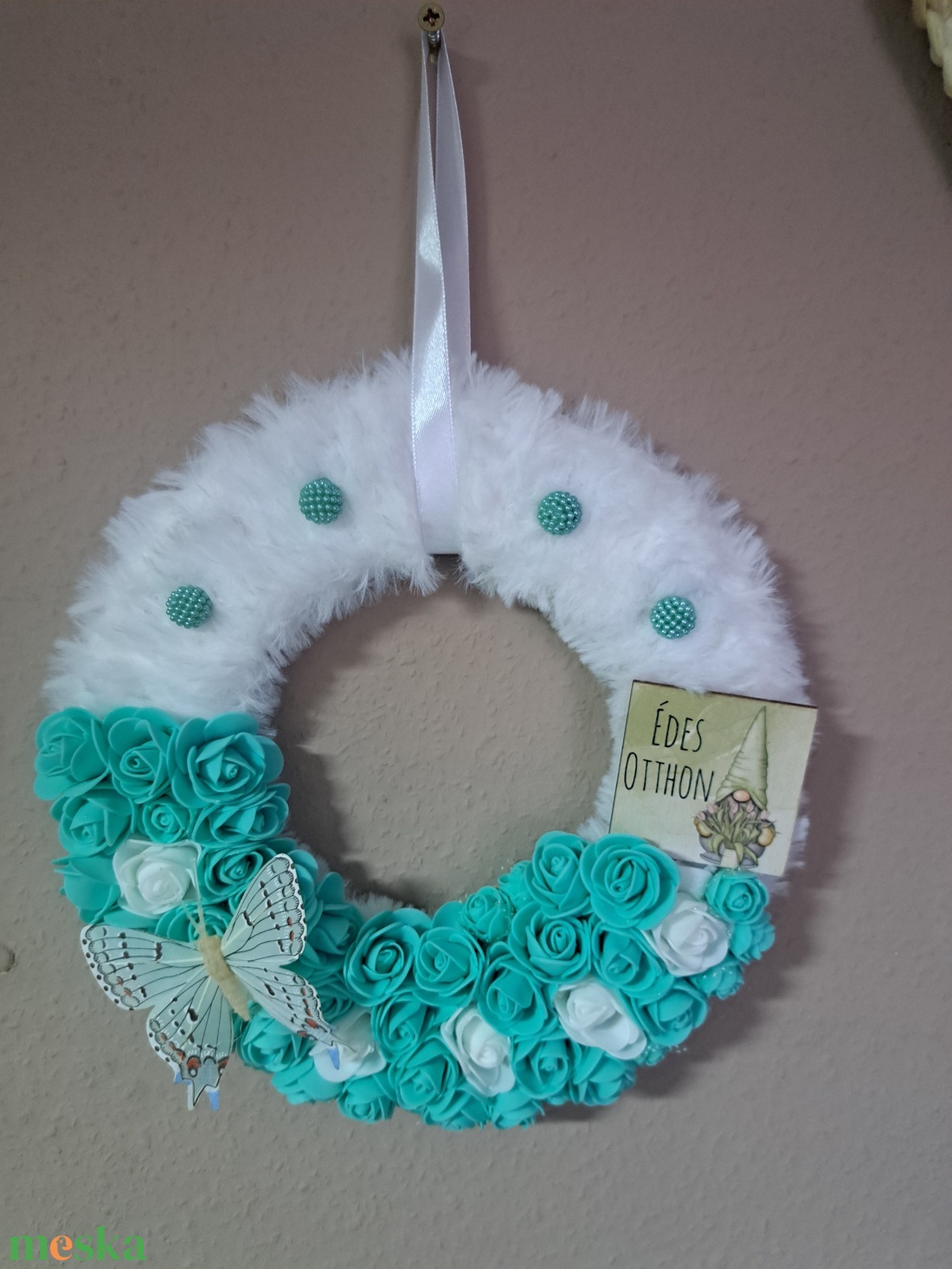 Tavaszi kopogtató - otthon & életmód - dekoráció - ajtó- és ablak dekoráció - ajtódísz & kopogtató - Meska.hu