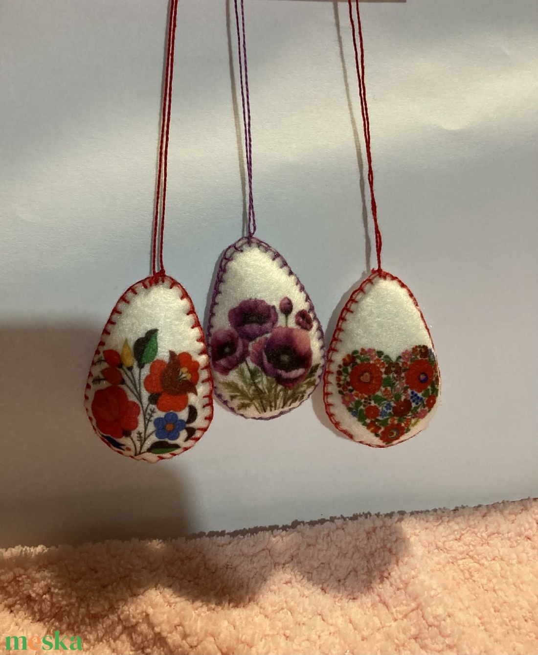 5,5 cm-es húsvéti tojások, akasztóval - ünnepi díszek, dekorációk - húsvéti díszek és dekorációk - húsvéti tojásfadíszek - Meska.hu