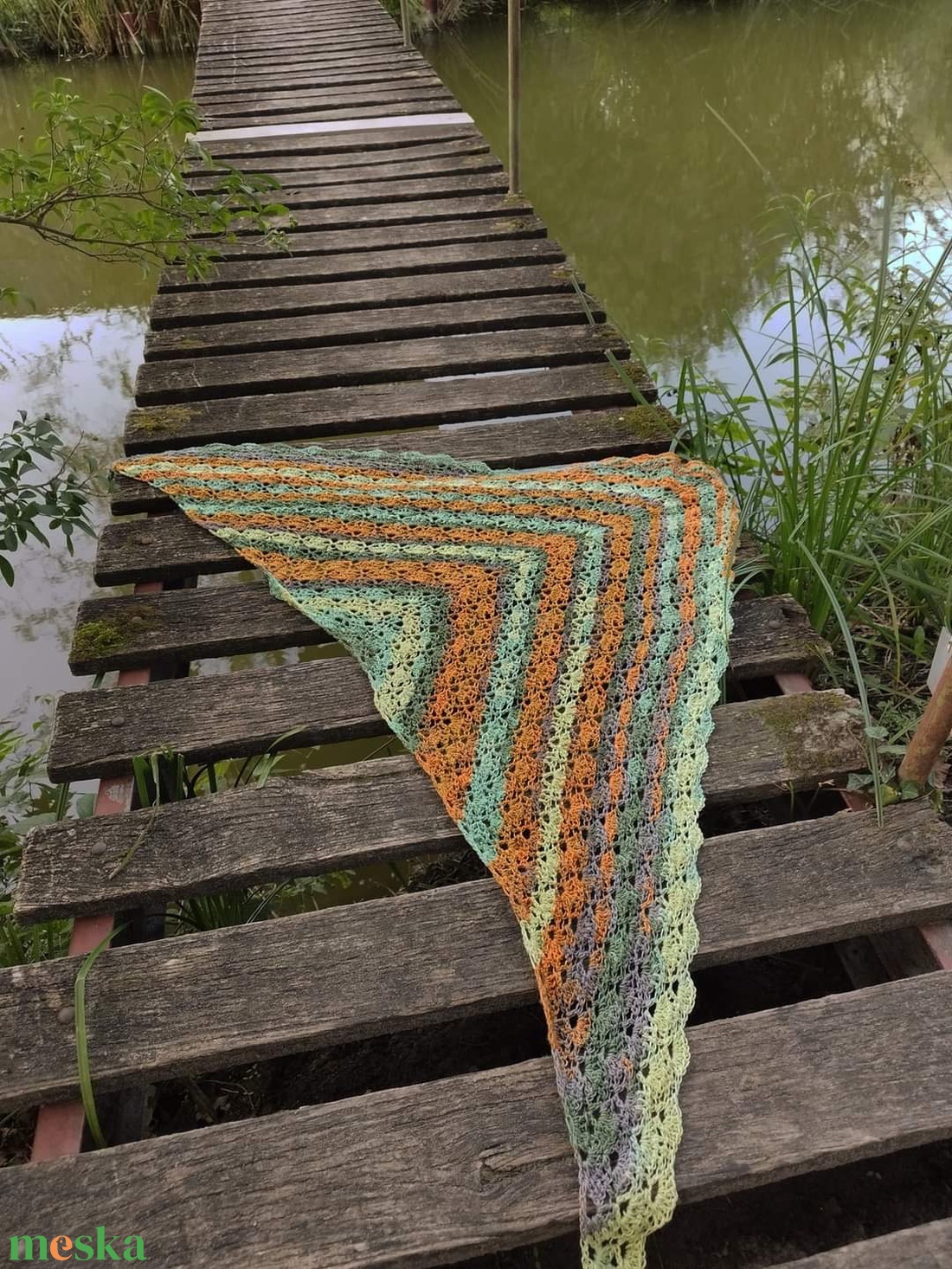 Színátmenetes vállkendő - ruha & divat - sál, sapka, kendő - vállkendő - Meska.hu