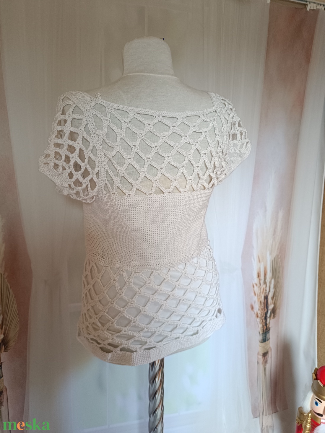 Horgolt s- L méretű egyedi felső, blúz . - ruha & divat - női ruha - póló, felső - Meska.hu